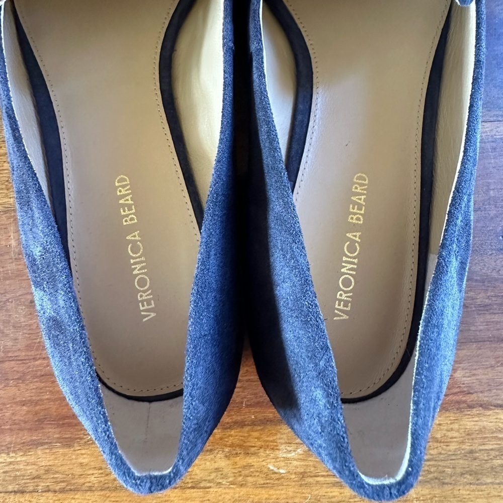 Veronica Beard “Arlie Suede Loafer” Eclipse Blue Size 7 EUC! - Picture 7 of 10